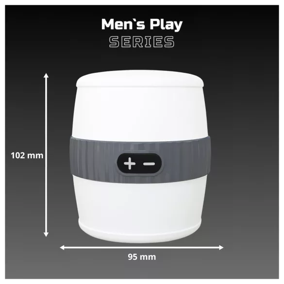 Erospace Men's Play - diszkrét vibrációs maszturbátor férfiaknak (fehér)