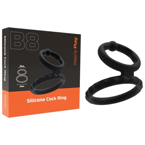 Men's Play - pénisz- és heregyűrű (fekete)