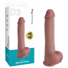 Erospace Natural Play - szilikon dildó 24 cm (testszínű)