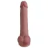 Erospace Natural Play - szilikon dildó 24 cm (testszínű)