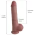 Erospace Natural Play - szilikon dildó 24 cm (testszínű)