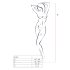 Passion BS032 - hálós nyitott necc overál (piros) - S-L