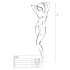 Passion BS052 - nyitott necc overál (piros) - S-L