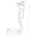 Passion BS058 - nyitott necc overál (piros) - S-L