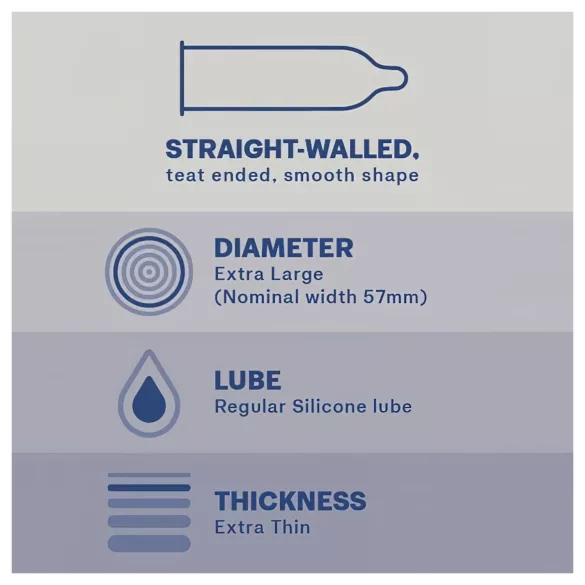 Durex Invisible XL - extra nagy óvszer (10 db)