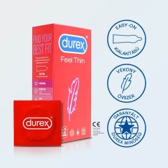 Durex Feel Thin - élethű érzés óvszer csomag (4 x 12db)
