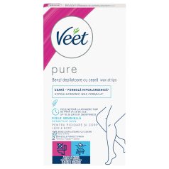   Veet Pure - gyantaszalagok lábra és testre - érzékeny bőrre (20db)