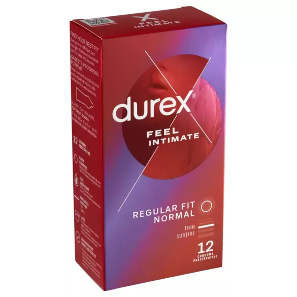 Durex Feel Intimate - vékonyfalú óvszer csomag (2x12 db)