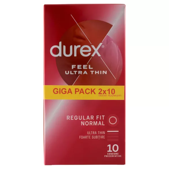 Durex Feel Ultra Thin - ultra élethű óvszer (2 × 10 db)