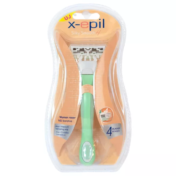 X-Epil Silky Smooth - cserélhető fejes női borotva szőrtelenítéshez (4 pengés)