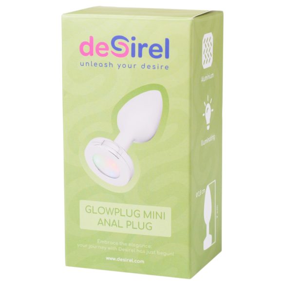 Desirel GlowPlug - világító anál plug - kicsi (ezüst)