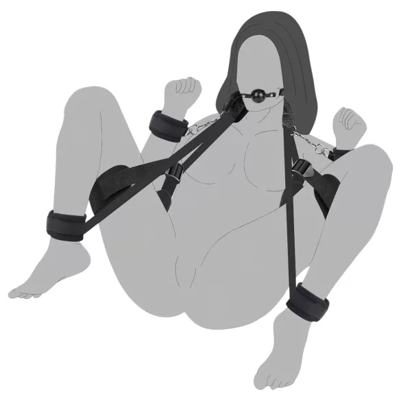 Lonely - BDSM bilincs szett (fekete)