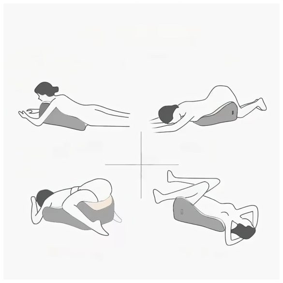 Magic Pillow - Memóriahabos párna dildótartóval (szürke)