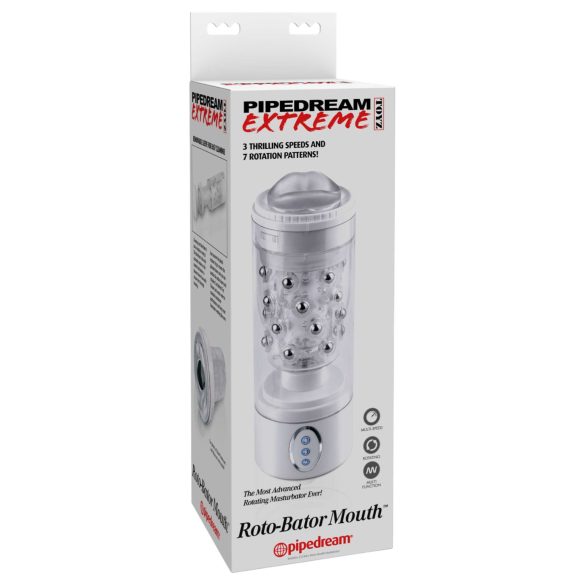 PDX Roto-Bator - vibrációs szájmaszturbátor (fehér)