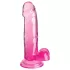 King Cock Clear 7 - herés dildó (rózsaszín)