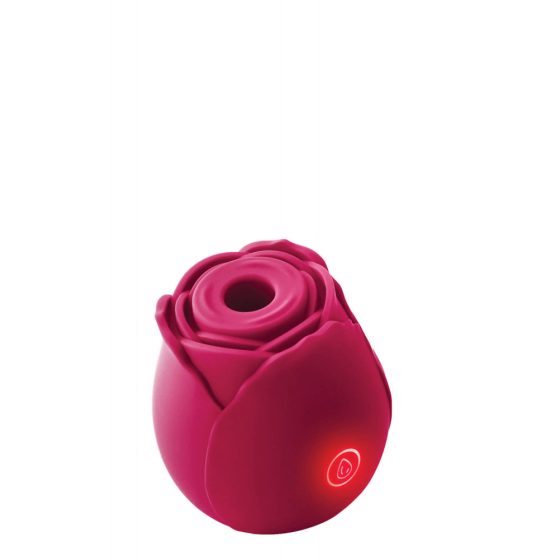 Inya The Rose - akkus, léghullámos rózsa csikló vibrátor (piros)