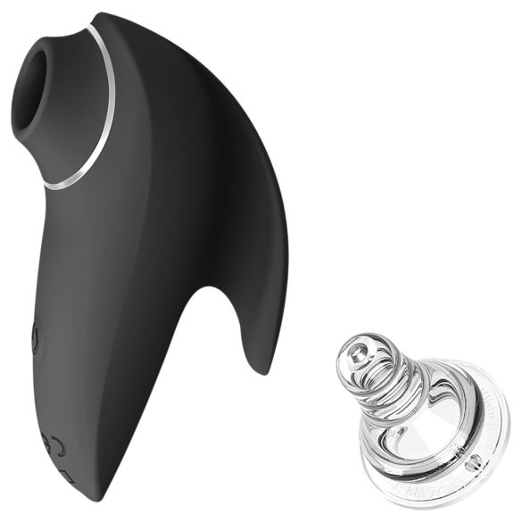 AlvUp - léghullámos csikló izgató vibrátor (fekete)