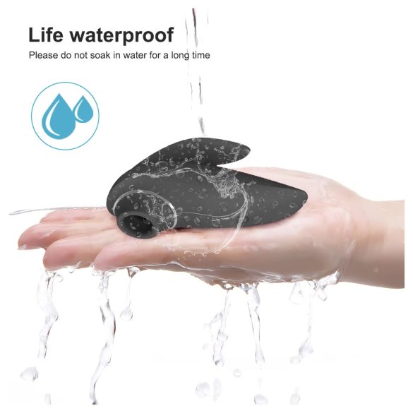 AlvUp - léghullámos csikló izgató vibrátor (fekete)