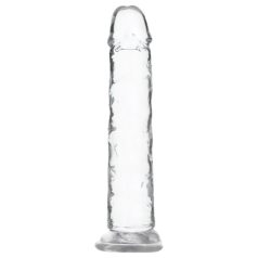   Addiction Crystal - tapadókorongos dildó (átlátszó) - 18cm
