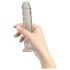Addiction Crystal - tapadókorongos dildó (átlátszó) - 18cm