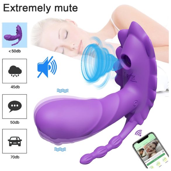 AlvUp - okos, szívó rezgő, hordható vibrátor (lila)