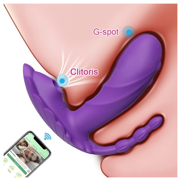 AlvUp - okos, szívó rezgő, hordható vibrátor (lila)
