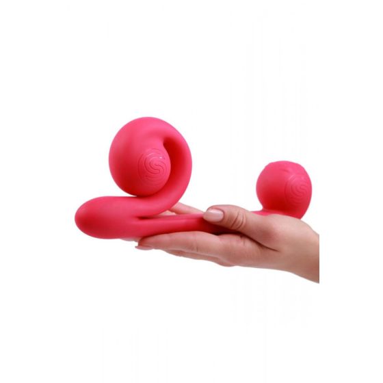 Snail Vibe Duo - akkus, 3in1 stimulációs vibrátor (pink)