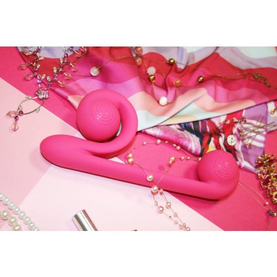 Snail Vibe Duo - akkus, 3in1 stimulációs vibrátor (pink)
