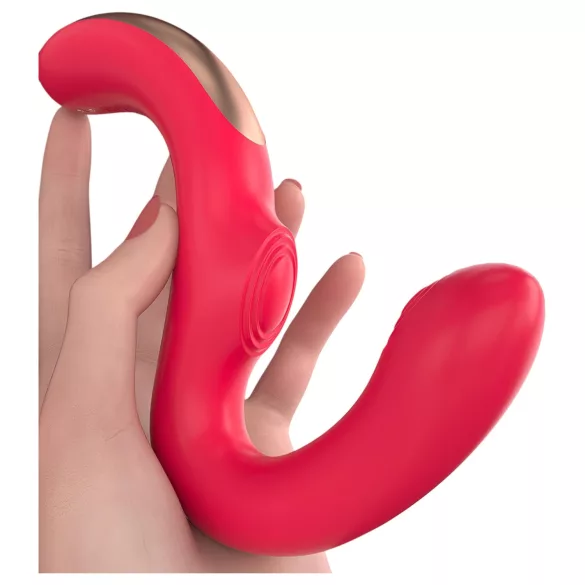 SEX HD Genie - G-pont és csiklóvibrátor (piros)