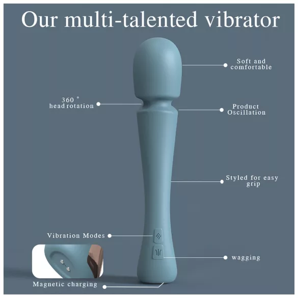 SEX HD Dancer - wand masszírozó vibrátor (türkiz)
