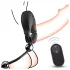 Sex HD - állítható vibrációs péniszgyűrű távirányítóval (fekete)