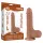 Lovetoy Sliding-Skin - herés kétrétegű dildó - 19,5cm (sötét natúr)