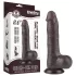 Lovetoy Sliding-Skin - herés kétrétegű dildó - 20cm (barna)