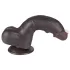 Lovetoy Sliding-Skin - herés kétrétegű dildó - 20cm (barna)