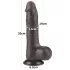 Lovetoy Sliding-Skin - herés kétrétegű dildó - 20cm (barna)