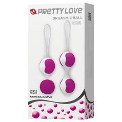 Pretty Love Orgasmic - variálható gésagolyó szett (fehér-lila)   Pretty Love Orgasmic - variálható gésagolyó szett (fehér-lila)
