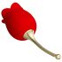 Pretty Love Rose Lover - nyelves 2in1 csikló vibrátor (piros)