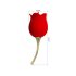 Pretty Love Rose Lover - nyelves 2in1 csikló vibrátor (piros)
