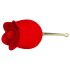 Pretty Love Rose Lover - nyelves 2in1 csikló vibrátor (piros)