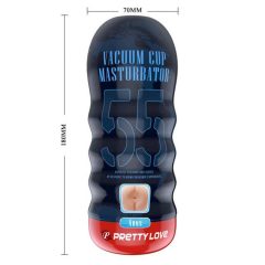   Pretty Love Vacuum Cup - élethű műpopsi maszturbátor (natúr)