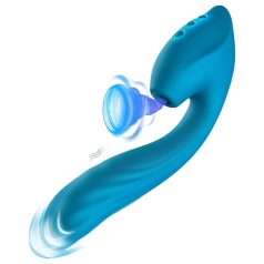 Vibeconnect - vízálló G-pont vibrátor és csiklóizgató (kék)   Vibeconnect - vízálló G-pont vibrátor és csiklóizgató (kék)