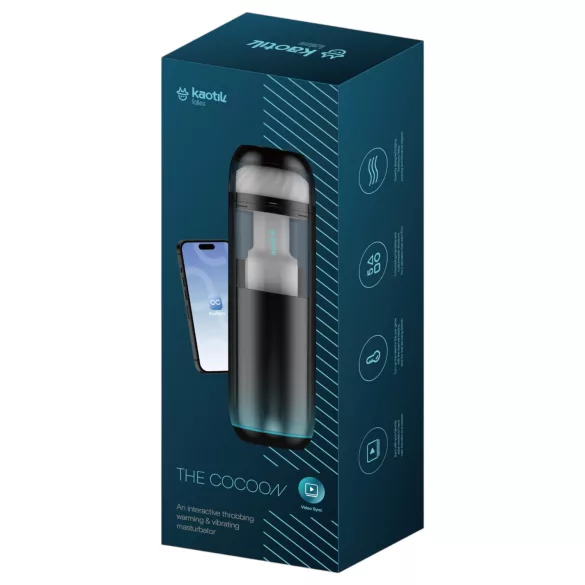 Kaotik Labs Cocoon - melegítős vibráló interaktív maszturbátor (átlátszó)