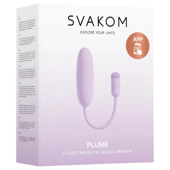 Svakom Plume - 2in1 ecsetes vibrotojás (lila)
