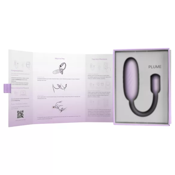Svakom Plume - 2in1 ecsetes vibrotojás (lila)