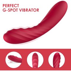   Vibeconnect Hilary - akkus, szilikon G-pont vibrátor (piros)