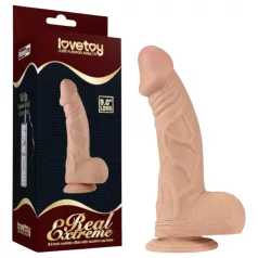   Lovetoy Real Extreme - tapadókorongos dildó - 23 cm (natúr)