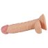 Lovetoy Real Extreme - tapadókorongos, herés G-pont dildó - 19cm (natúr)