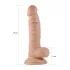 Real Extreme - tapadókorongos, herés G-pont dildó - 19 cm (natúr)