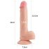 Lovetoy Nature Cock - tapadókorongos élethű dildó - 21cm (natúr)