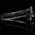 Lovetoy Flawless Clear - tapadókorongos dildó - 19cm (átlátszó)